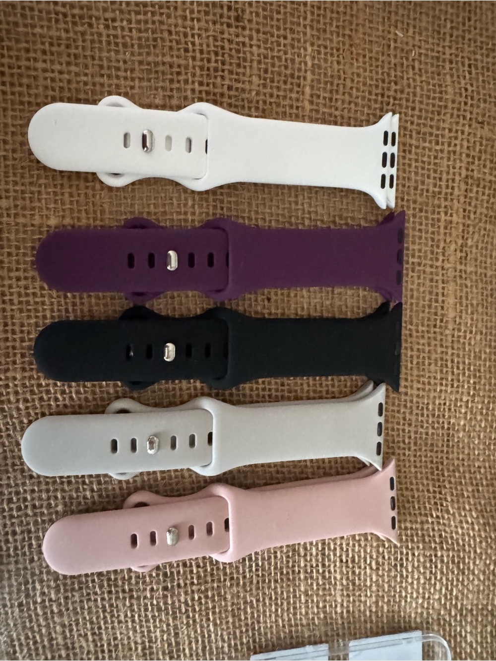 Silicone Replacement Watch Bands - White, Purple, Black, Pink